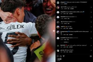 替补送绝杀助攻，居勒尔社媒晒庆祝照：放弃从来不是选项之一