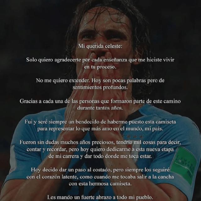 星空体育平台-卡瓦尼宣布结束国脚生涯，他为何不顾贝尔萨的征召