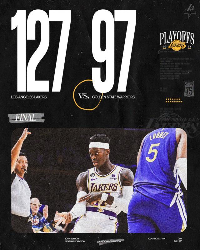 星空体育官方网站-从输27分到赢30分！湖人主场打崩勇士 系列赛2比1