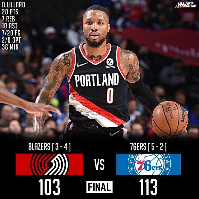 星空体育官方网站-状态持续低迷 利拉德回应76人球迷：我心属波特兰